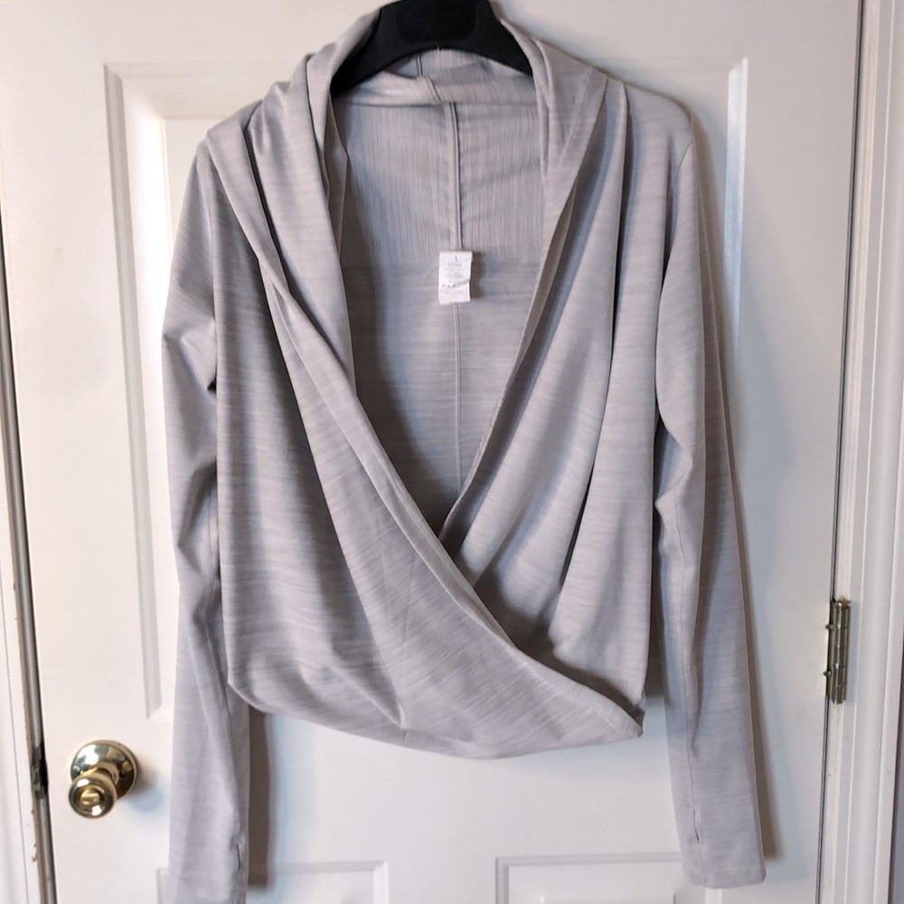 Zyia Haze Yoga Shawl Silver Spacedye - Picture 5 of 11